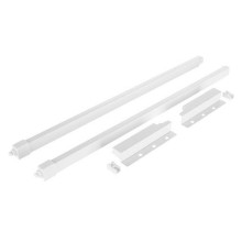 Riex ND30 Set di 2 ringhiere longitudinali quadrate con staffe posteriori, 137/300 mm, bianco