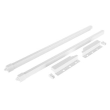 Riex ND30 Set di 2 ringhiere longitudinali quadrate con staffe posteriori, 137/450 mm, bianco