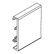 Hawa Junior 100 B Profilo di copertura fessura bassa, 3000 mm, anodizzato argento