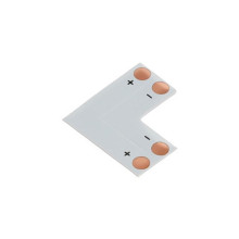 Riex EC06 Connettore angolare per striscia LED, 10 mm, 12/24 V, 3 A max., IP20