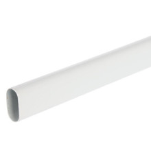 Riex VT24 Barra per guardaroba, ovale, 30x15 mm, 0,7 mm, 3000 mm, bianco