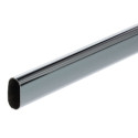 Riex VT24 Barra per guardaroba, ovale, 30x15 mm, 1,0 mm, 3000 mm, cromo