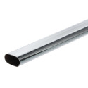 Riex VT24 Barra per guardaroba, ovale, 30x15 mm, 1,0 mm, 3000 mm, cromo