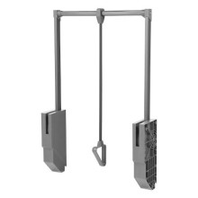 Riex VX47 Barra per guardaroba estraibile, 25 kg, 600-800 mm, grigio scuro