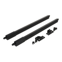 RiexTrack Set di 2 ringhiere quadrate, 400 mm, nero