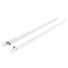 Riex VB63/VB66 Guida a rullo per cesto armadio, tavola 16 mm, 472 mm, bianco