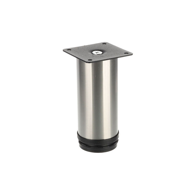 Riex GS28 Gamba per mobili D50, H120, simil acciaio inox