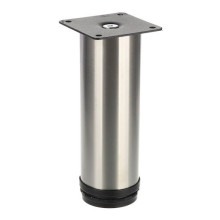 Riex GS28 Gamba per mobili D50, H150, simil acciaio inox